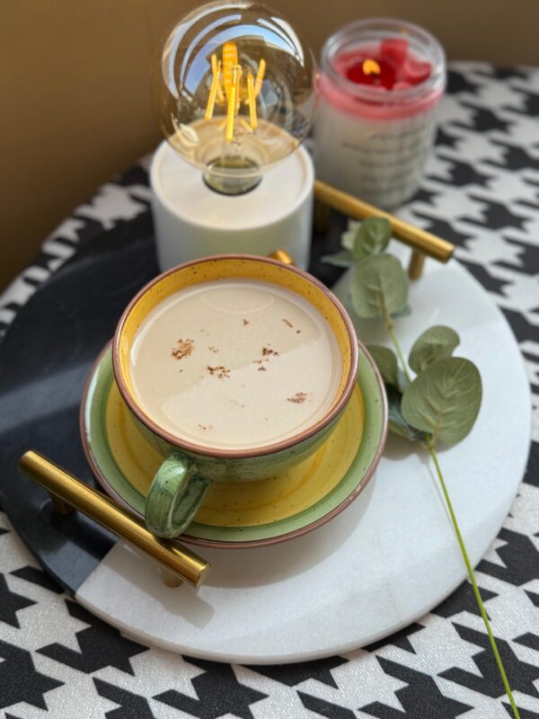 Dual-Tone Round Marble Tray